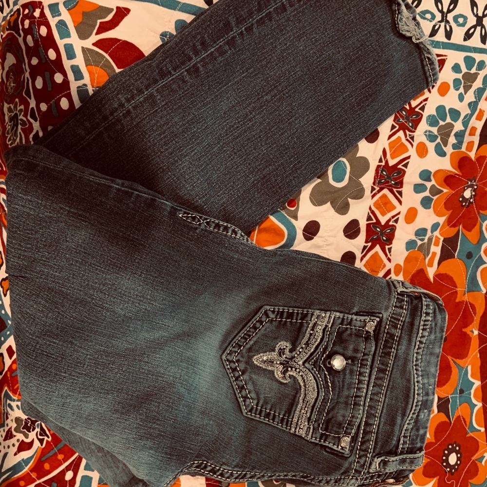 Rock revival jeans 31. See pictures. Sold as is.